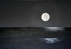 300x207 Moon Reflection Paintings - Moon Reflection Painting