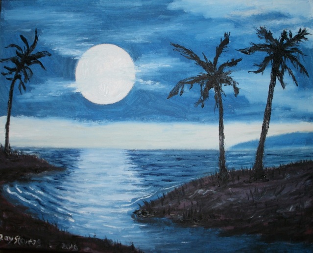 639x518 Gallery - Moon River Painting