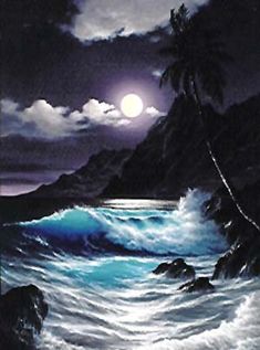 235x317 Moonlight Beach Moonlight, Beach And Etsy - Moonlight Beach Painting