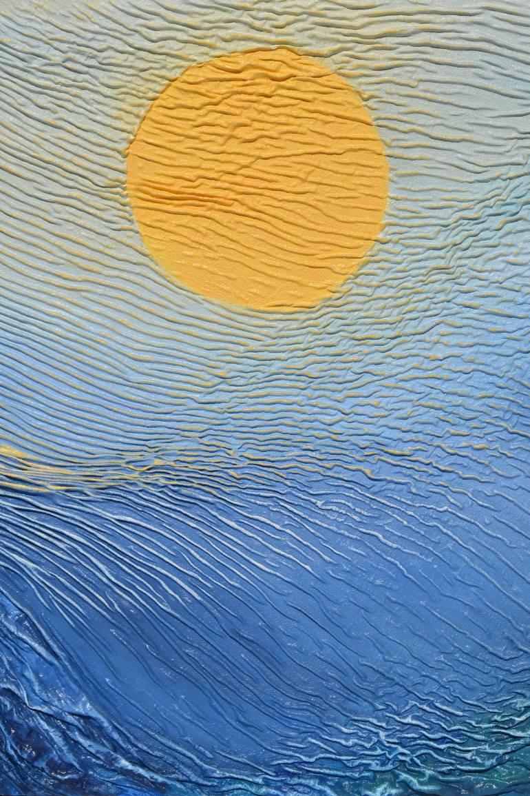 770x1155 Saatchi Art Moonlight On Water Painting By Ursula Henzler - Moonlight On Water Painting