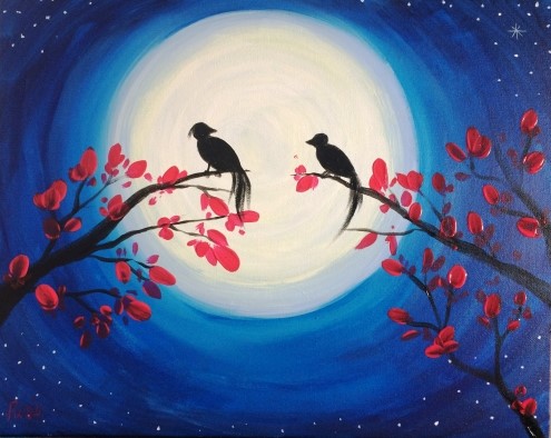 495x394 Lale 08222017 Paint Nite Event - Moonlight Painting