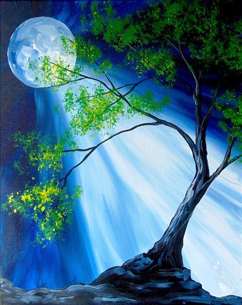 477x600 Blue Moonlight - Moonlight Painting