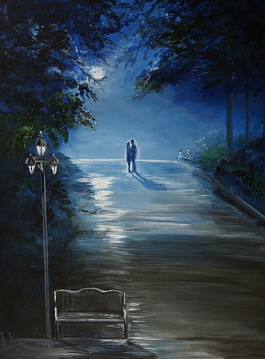517x700 Couple Painting - Moonlight Painting