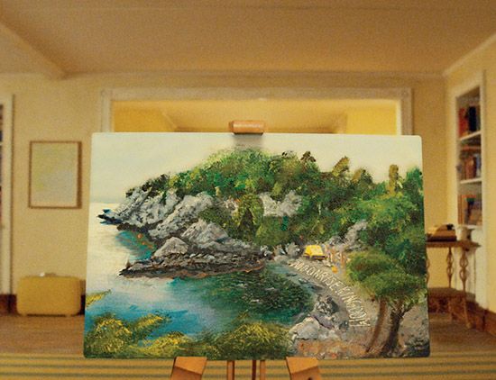 550x422 Moonrise Kingdom Art Dirction Painting Screen - Moonrise Kingdom Painting