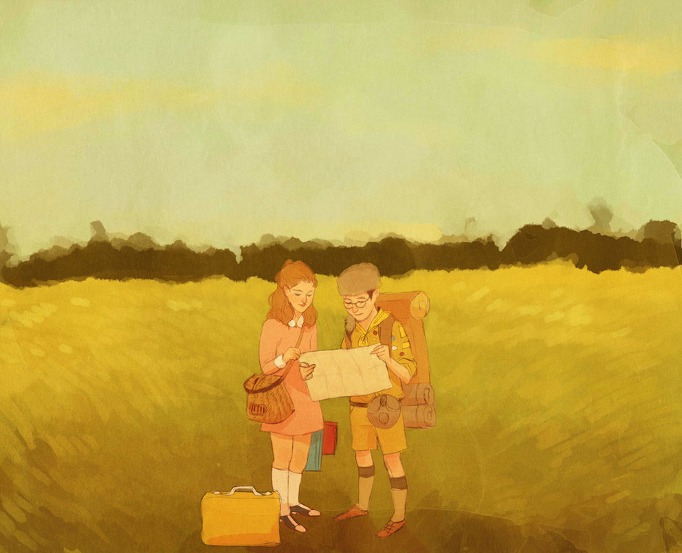 992x805 Moonrisekingdom By Wiccimm - Moonrise Kingdom Painting