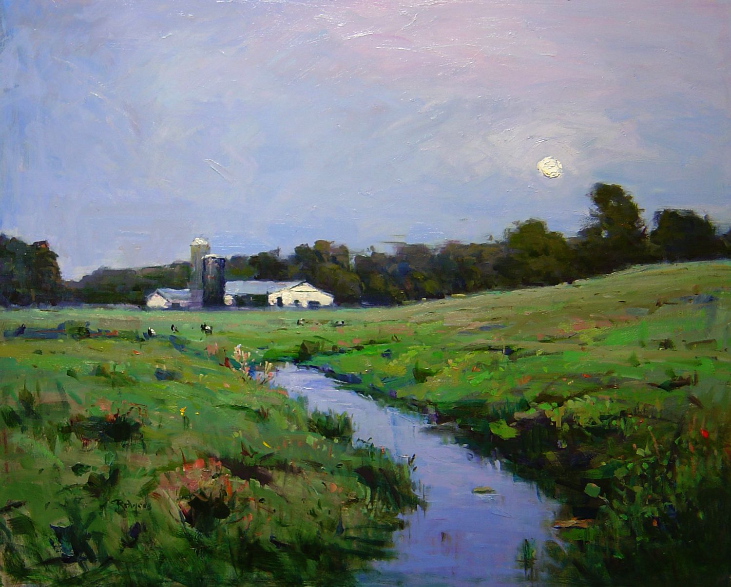 1500x1205 Moonscape 24x30 Oil Painting By - Moonscape Painting