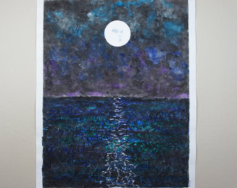 340x270 Moonscape Art Etsy - Moonscape Painting