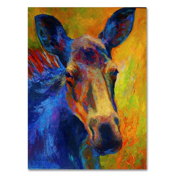 600x600 Trademark Art - Moose Head Painting