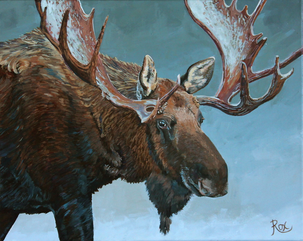 Moose Head Painting at PaintingValley.com | Explore collection of Moose ...