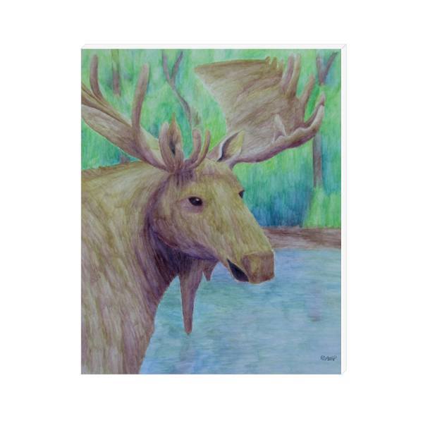 600x600 Moose - Moose Painting Canvas