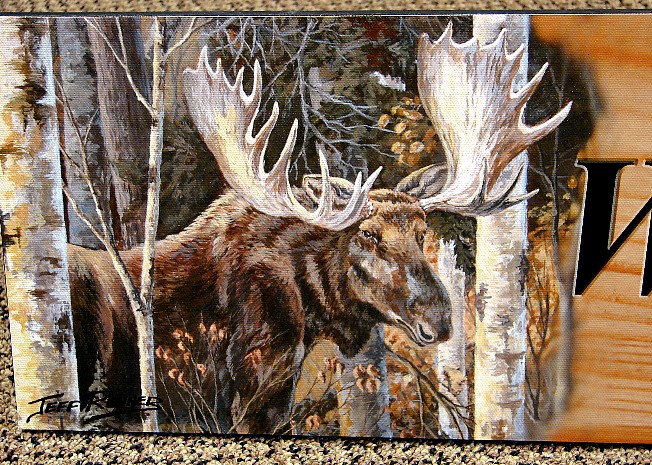 652x465 Moose R Wildlife Artist Jeff Renner - Moose Painting On Wood