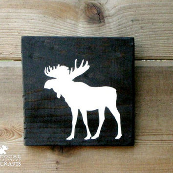 354x354 Shop Moose Nursery On Wanelo - Moose Painting On Wood