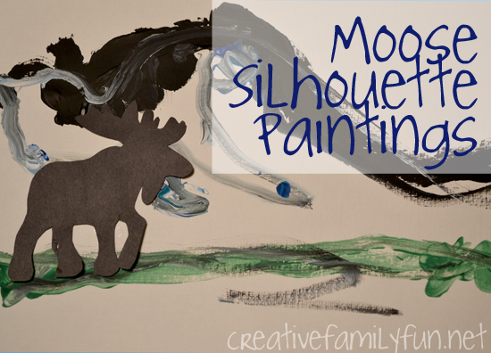 550x396 Moose Silhouette Paintings - Moose Silhouette Painting