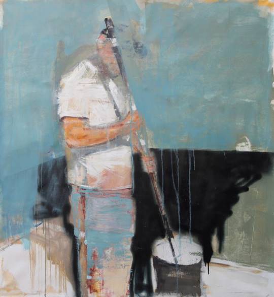 540x585 Christos Tsimaris Paintings Explore Process Mutantspace - Mop Painting