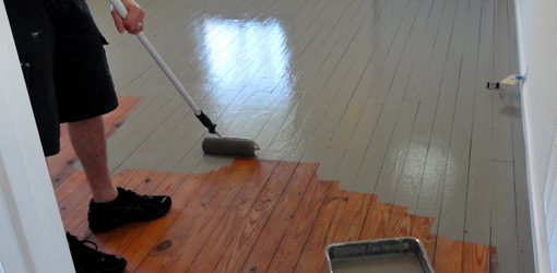 510x250 How To Paint Wood Floors Today's Homeowner - Mop Painting