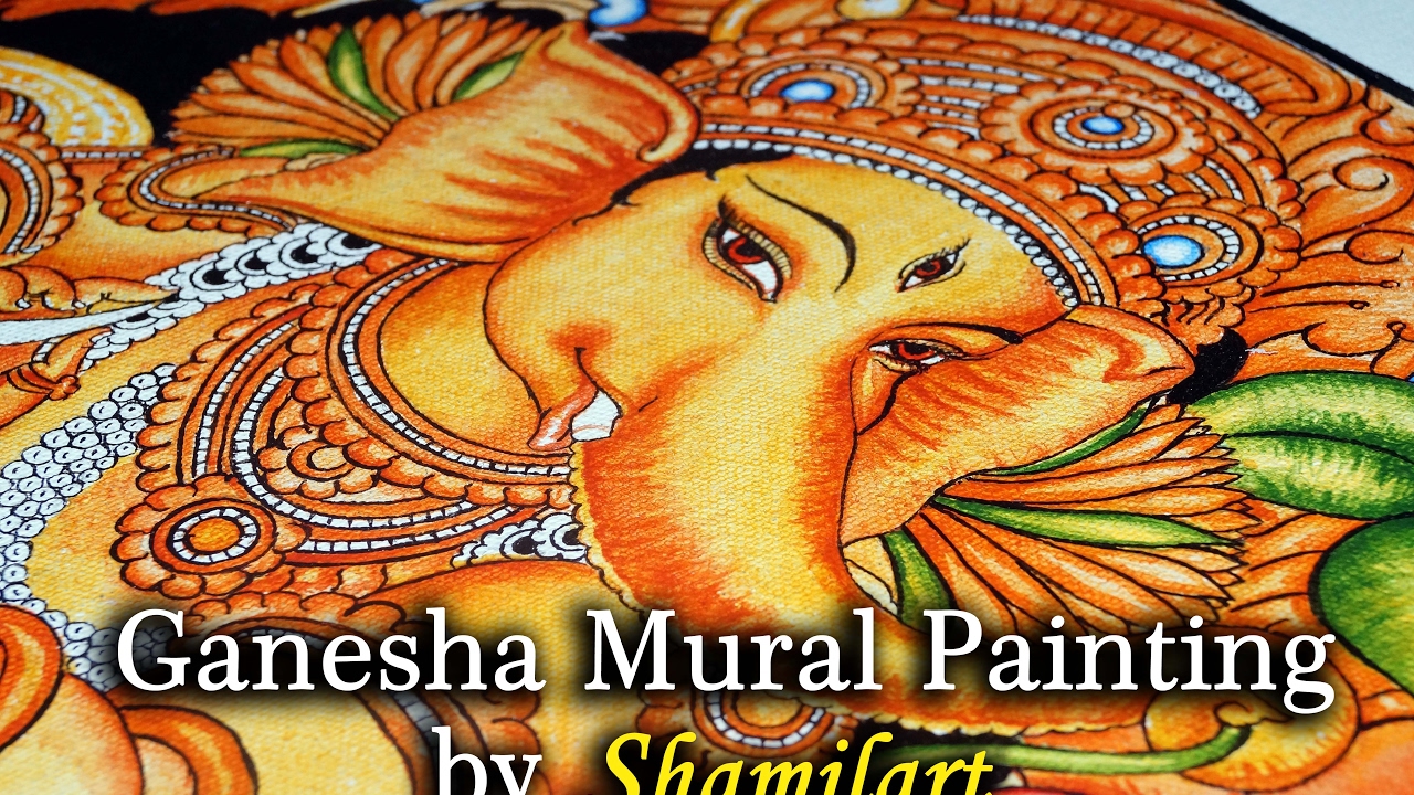 1280x720 Ganesha Mural Painting By Shamilart - Moral Painting