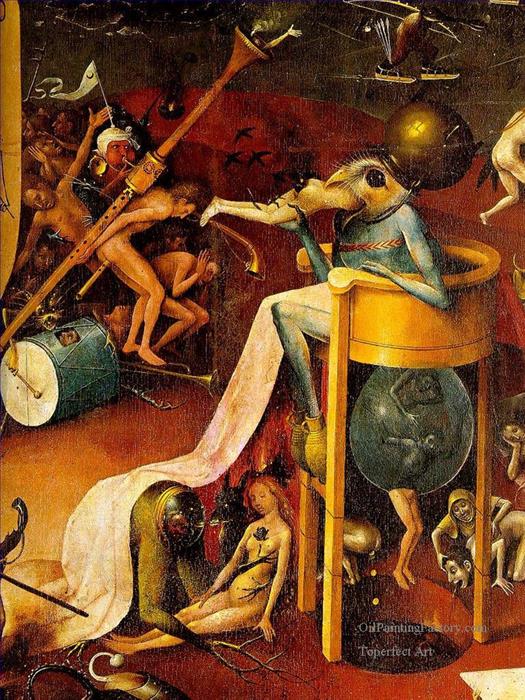 525x700 Oil Paintings Of 7 Garden Of Earthly Delights Detail1 Moral - Moral Painting
