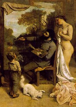 266x373 Courbet, The Artist's Studio, A Real Allegory Summing Up Seven - Moral Painting