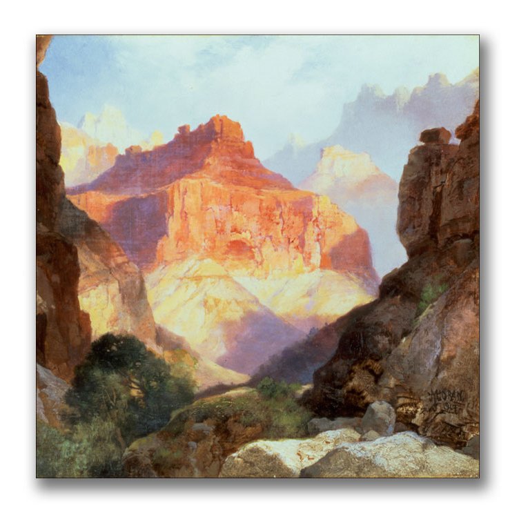 752x752 Trademark Art Under The Red Wall By Thomas Moran Painting Print - Moran Painting