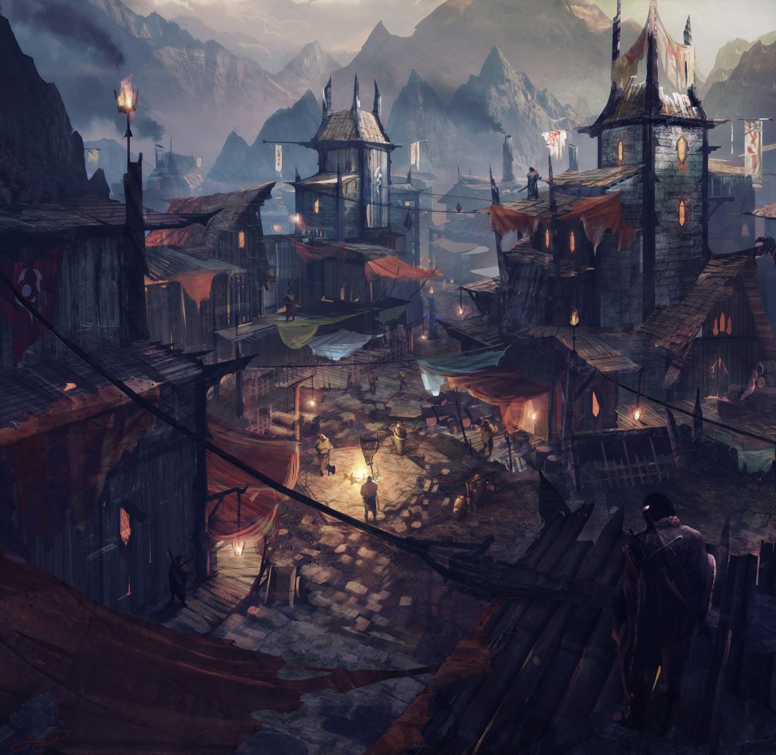 1100x1070 Shadow Of Mordor Concept Art - Mordor Painting