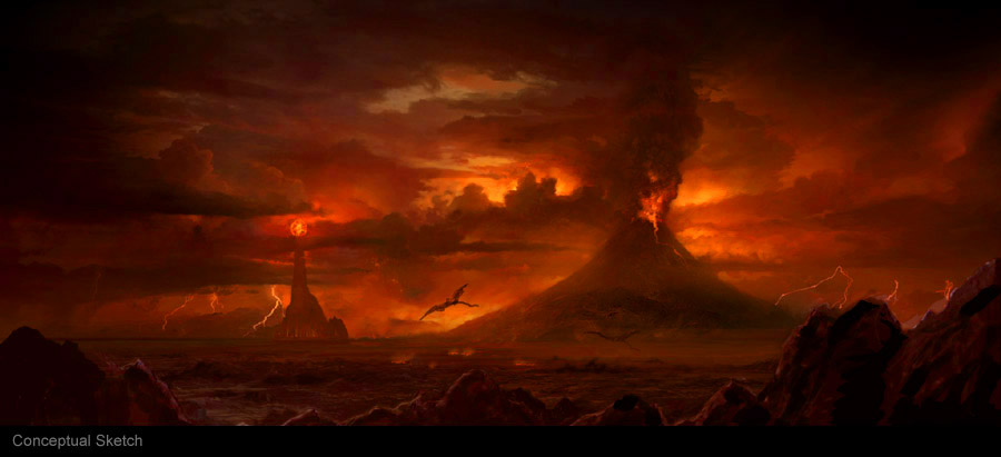 900x411 Mordor Rules. Tumblr - Mordor Painting