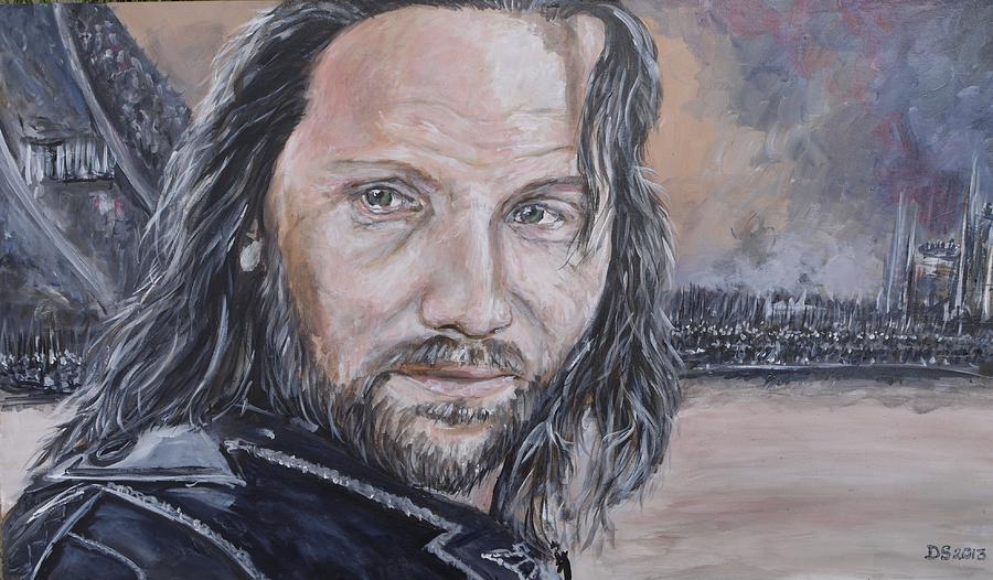 900x526 At The Gates Of Mordor Painting By Duncan Sawyer - Mordor Painting