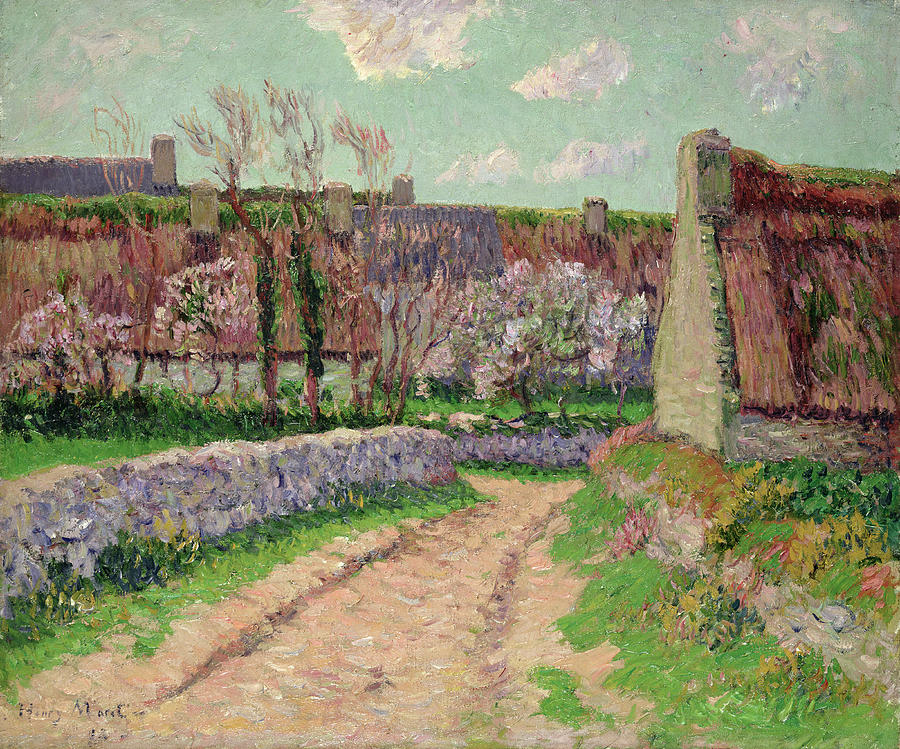 900x749 Village In Clohars Painting By Henry Moret - Moret Painting