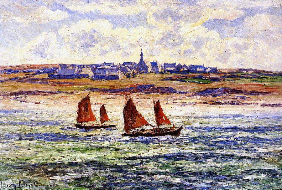 900x607 Brittany Painting By Henry Moret - Moret Painting