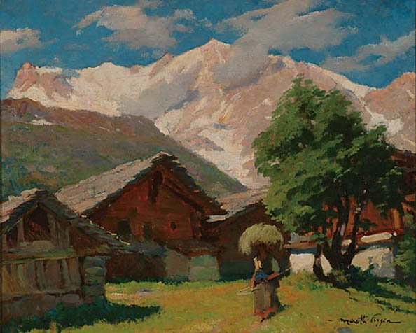 594x476 1328 Italian Art Mario Moretti Foggia (1882 1954) - Moretti Painting