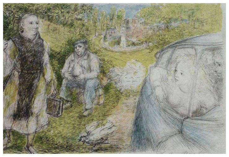 740x507 French Art Lucien Philippe Moretti (1922 2000) Color Lithograph - Moretti Painting