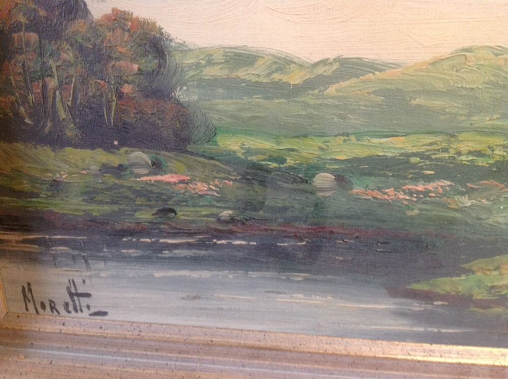 1000x746 Antique Oil Painting On Board By Moretti Italian Artist 1812 - Moretti Painting