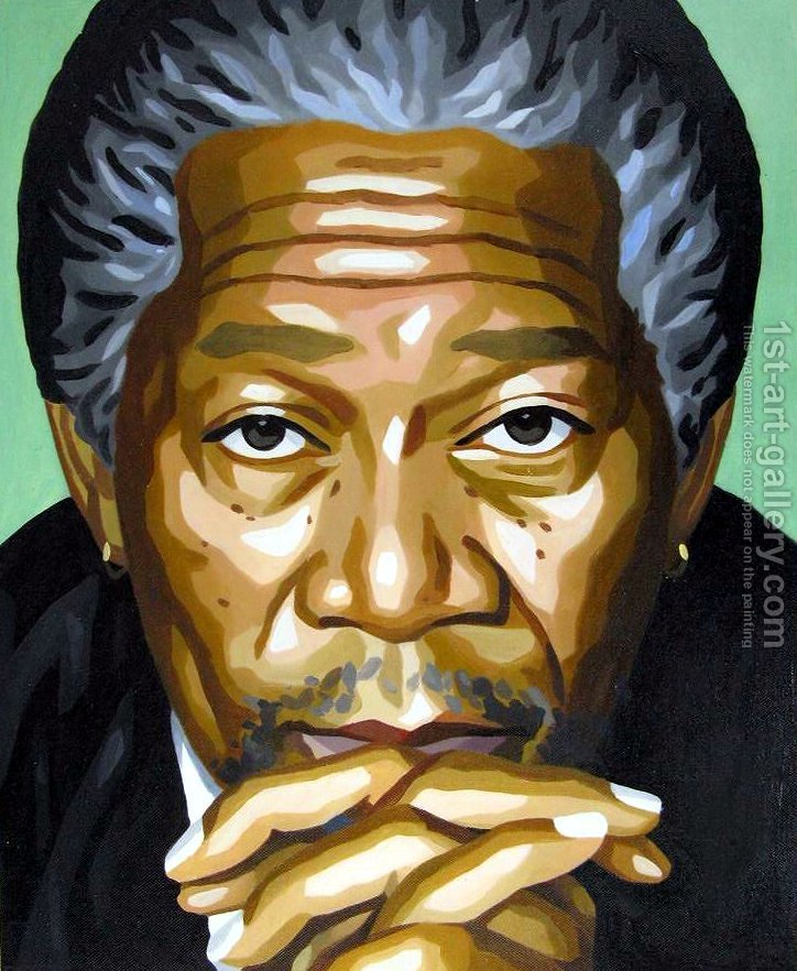 724x882 Morgan Freeman Pop Art Reproduction 1st Art Gallery - Morgan Freeman Painting