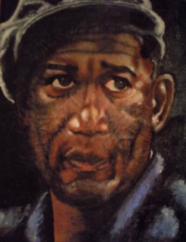 770x1001 Saatchi Art Morgan Freeman Painting By Jana Langova - Morgan Freeman Painting