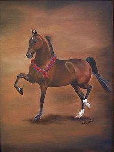 225x300 Icelandic Horse Horses In Art Morgan Horse And Other Gaited - Morgan Horse Painting