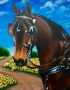 233x300 Morgan Horse Painting - Morgan Horse Painting