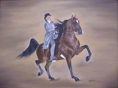 236x176 Morgan Horse Painting - Morgan Horse Painting