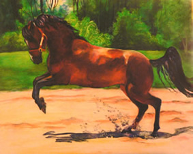 283x226 Beautiful Horses Of Ohio Part 3 - Morgan Horse Painting