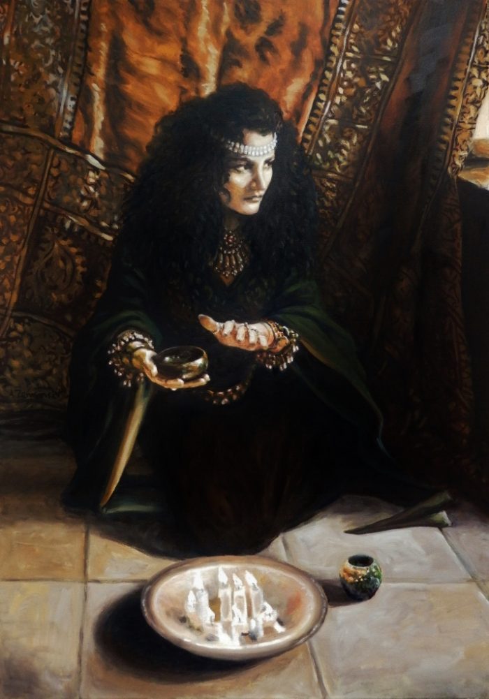 700x1001 Morgan Le Fay Oil Painting By Andy Zermanski Art Of Day - Morgan Le Fay Painting