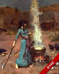 240x300 Sorceress Morgana Le Fay Merlin Wizard Lore Oil Painting Art Real - Morgan Le Fay Painting