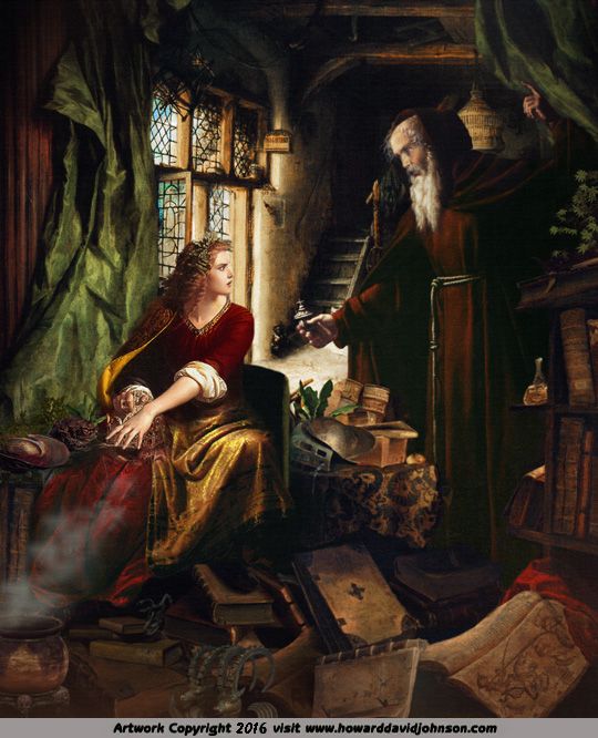 540x666 Morgan Le Fay Merlin All Things Arthurian Pre - Morgan Le Fay Painting