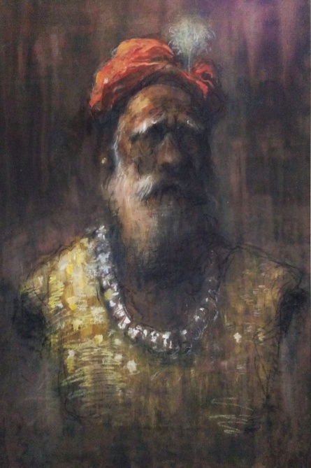 445x669 Memento Mori By Artist Aditya Puthur Figurative Art Mixed - Mori Painting