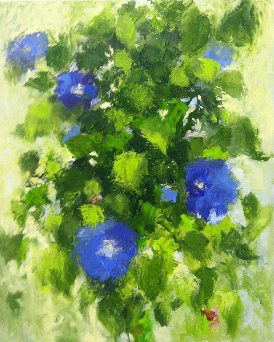 900x1121 Morning Glories Oil Painting By Dawn Boyer - Morning Glory Painting