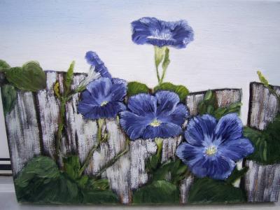 400x300 Morning Glories - Morning Glory Painting