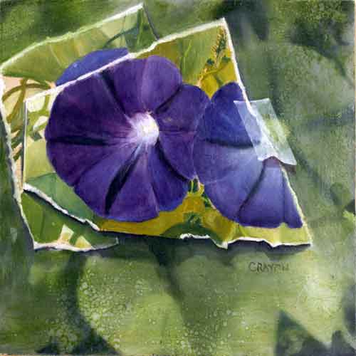 500x500 Morning Glory Daily Painting Still Life A Painting A Day Dennis - Morning Glory Painting
