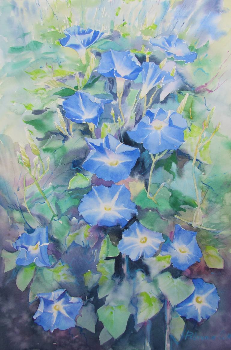 770x1166 Saatchi Art Morning Glory Painting By Olena Polovna - Morning Glory Painting