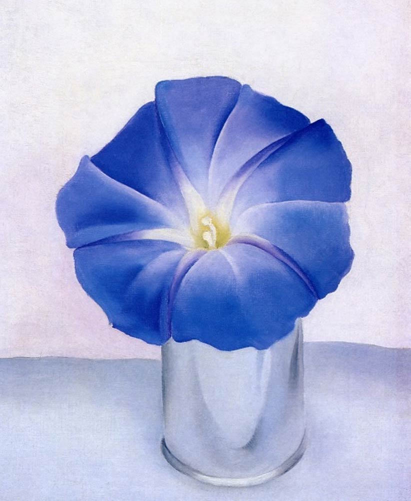 822x1000 Blue Morning Glories By Georgia O'Keeffe - Morning Glory Painting