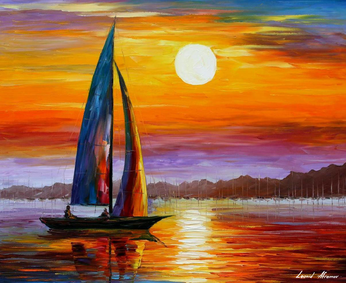 1205x986 Leonid Afremov, Oil On Canvas, Palette Knife, Buy Original - Morning Light Painting