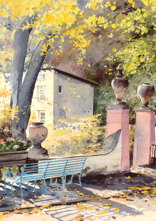 500x711 Morning Light, Greeting Card Paintings By Welsh Artist Rob Piercy - Morning Light Painting