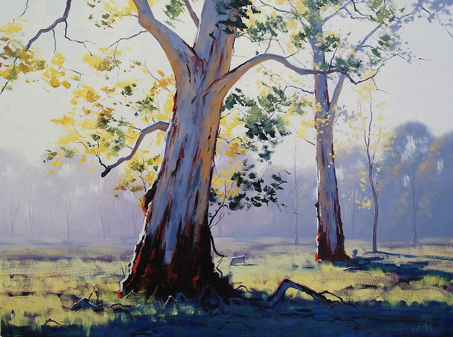 900x669 Morning Light Eucalypt Painting By Graham Gercken - Morning Light Painting