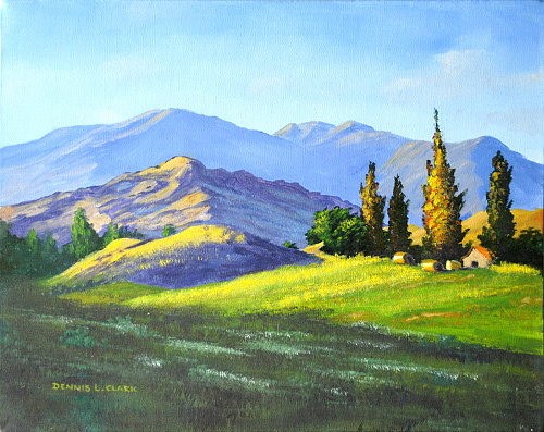 500x397 How To Paint Early Morning In The Mountains In Acrylic Online - Morning Painting